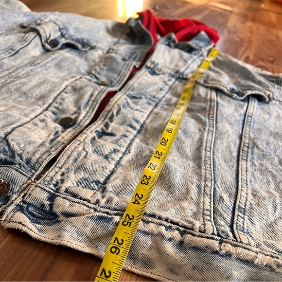 Rare Vintage Levis Hooded Acid Wash Denim Jacket - Picture 14 of 15